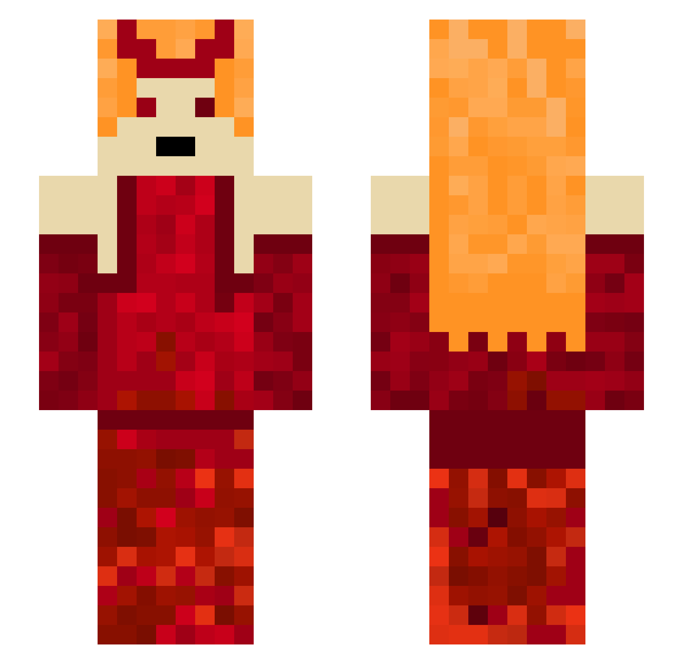 BillBill217 Minecraft skin, front and back view