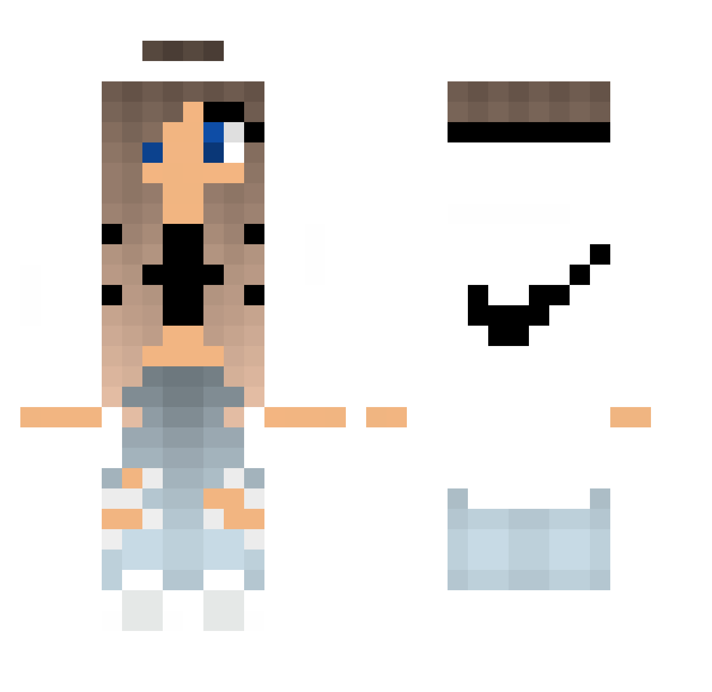 __Mors__ Minecraft skin, front and back view
