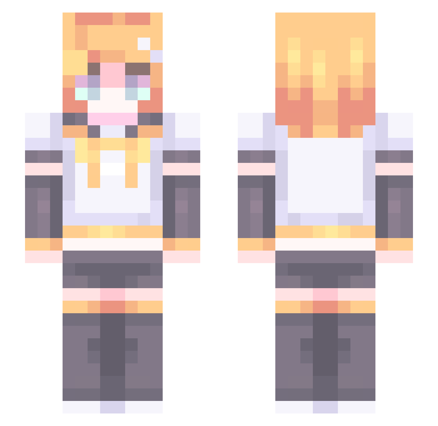 Katelynscout8 Minecraft skin, front and back view