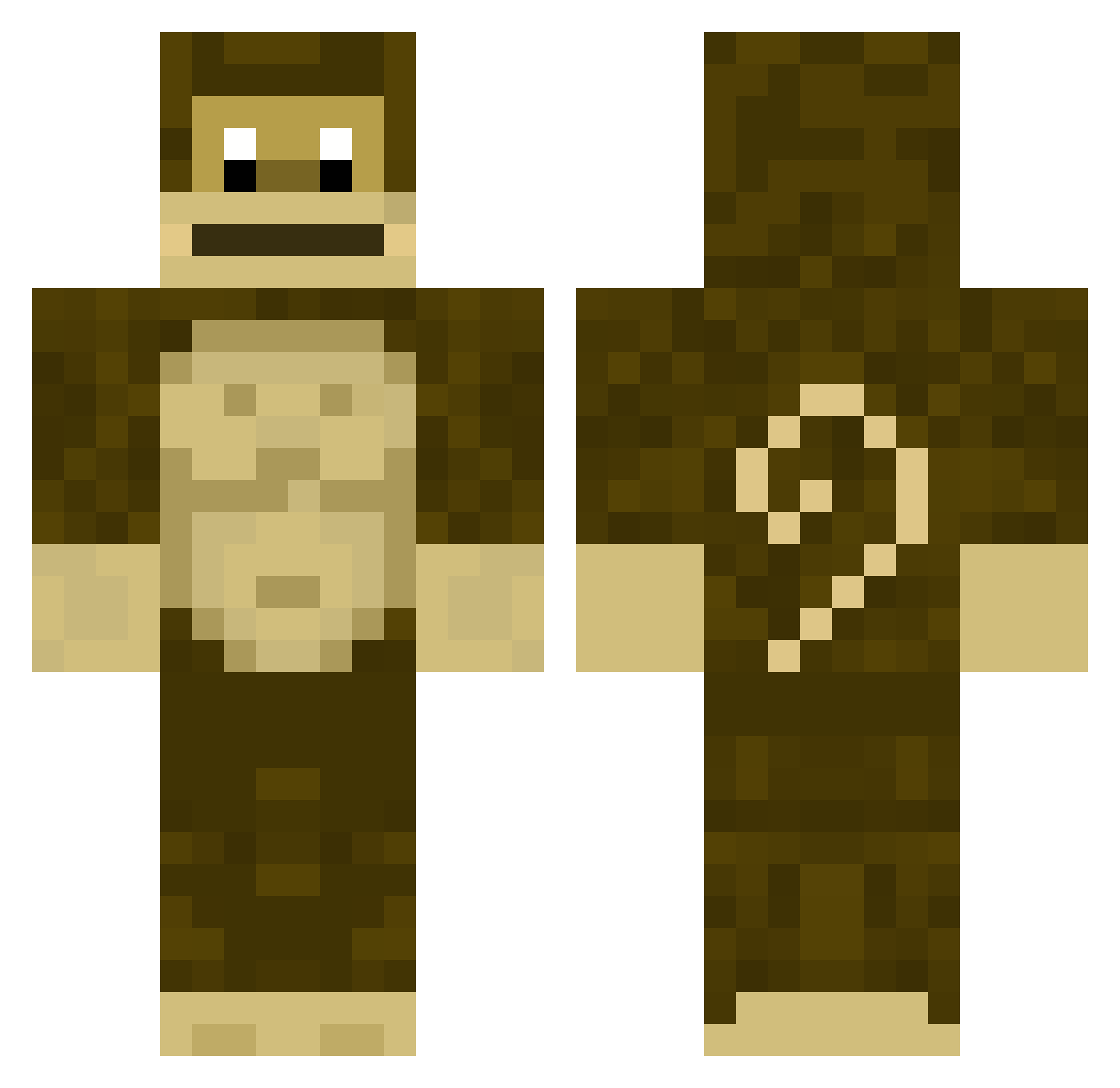 daddy_monke Minecraft skin, front and back view
