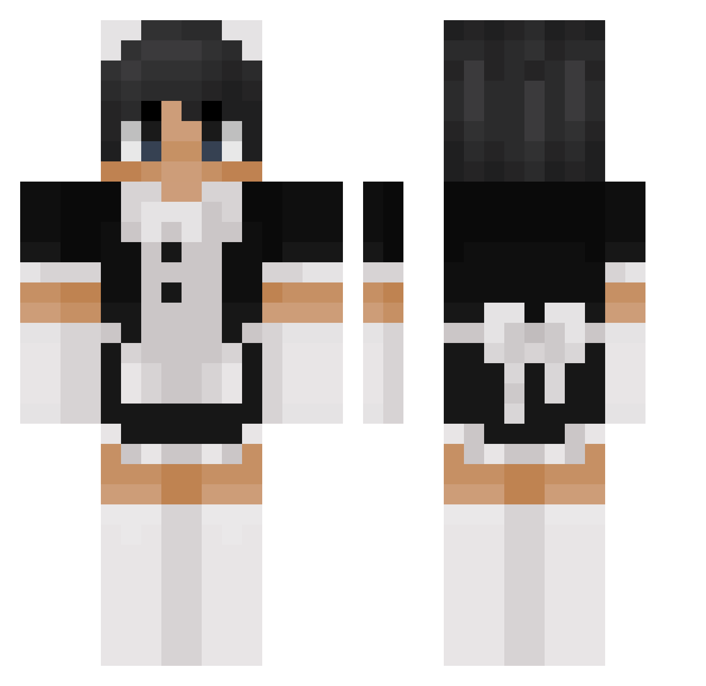 JulkaLPSXD Minecraft skin, front and back view