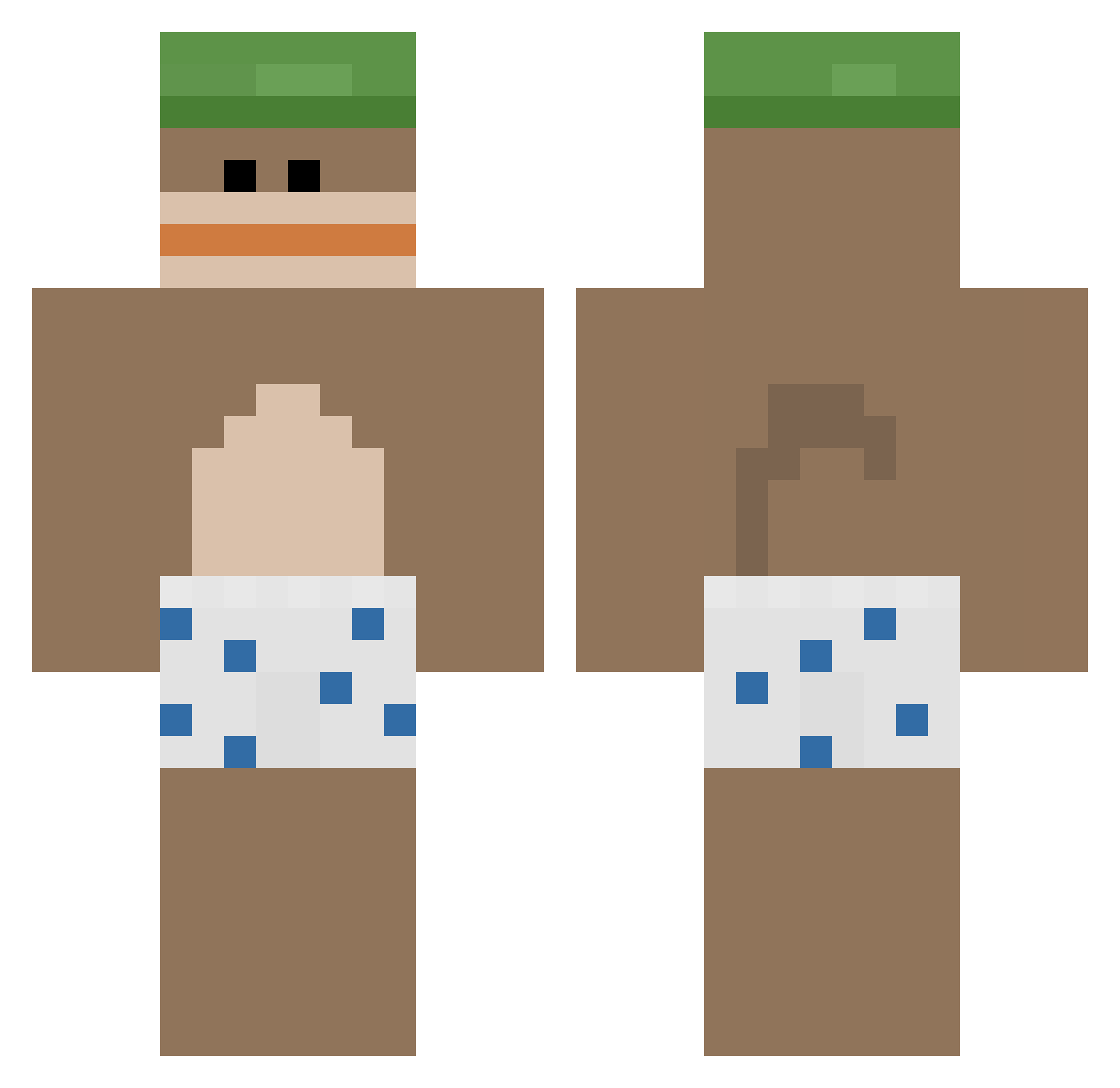_Xanz Minecraft skin, front and back view