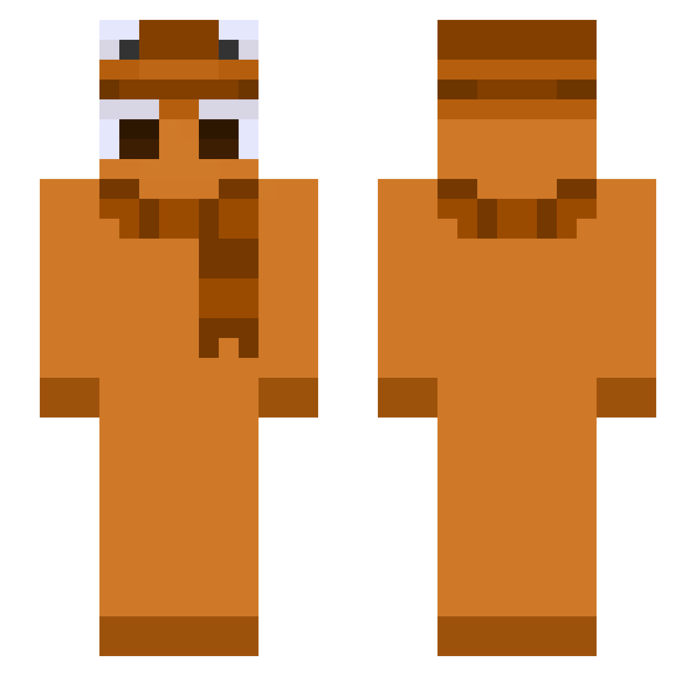 cheapje Minecraft skin, front and back view