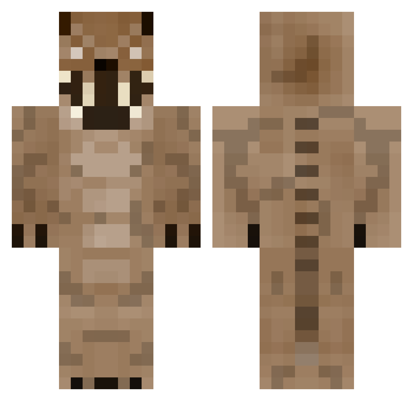 HelloCraft123 Minecraft skin, front and back view