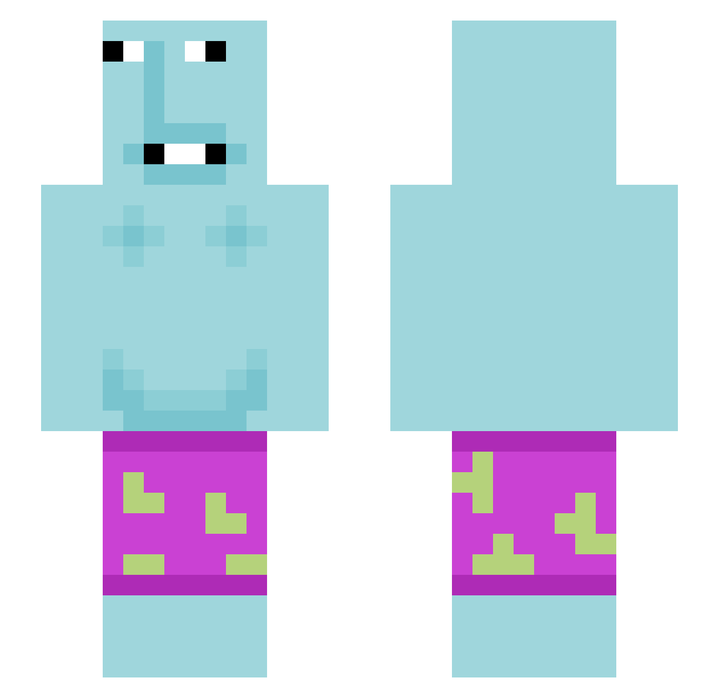 heyaya3 Minecraft skin, front and back view