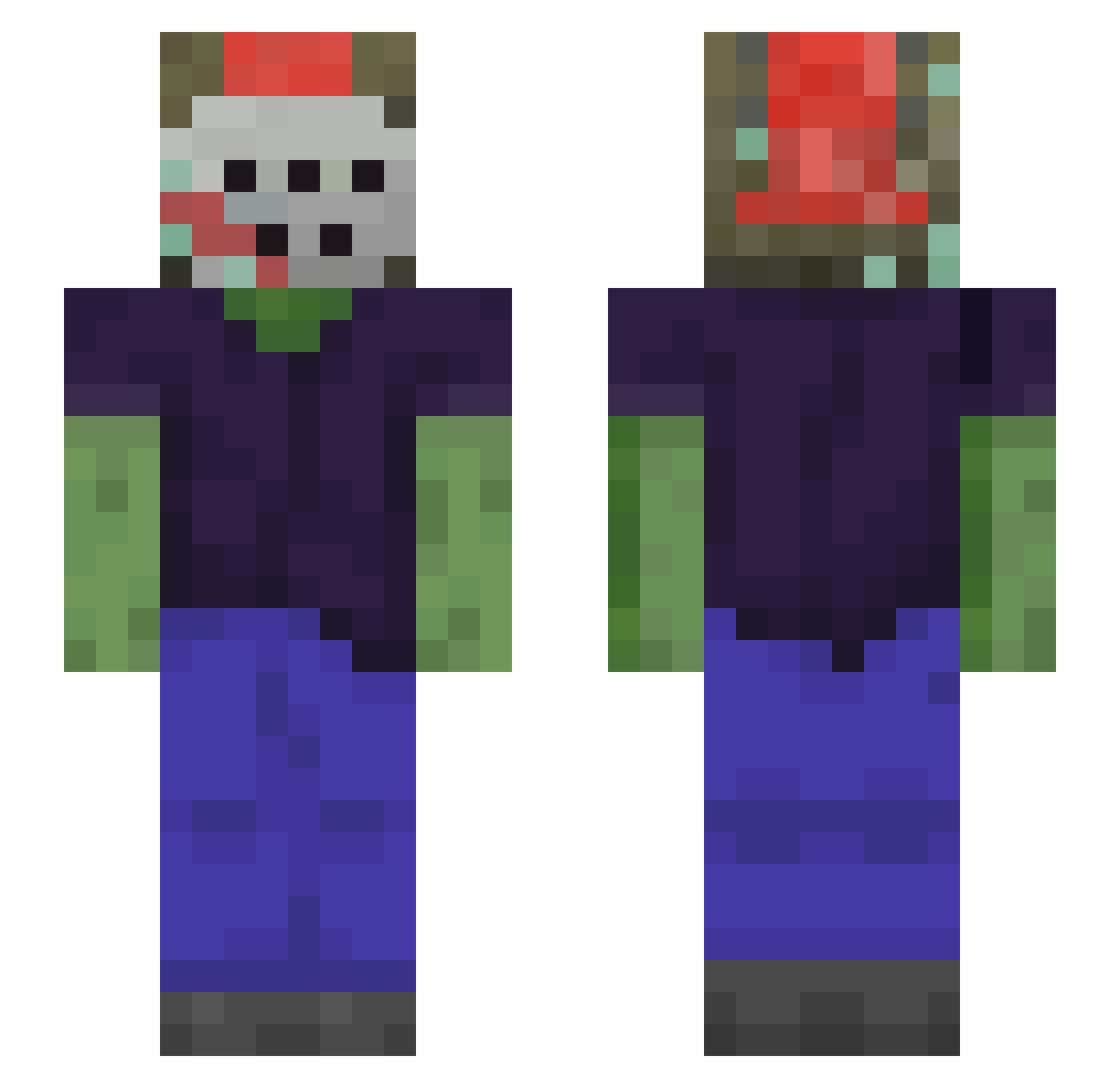 umixumi Minecraft skin, front and back view
