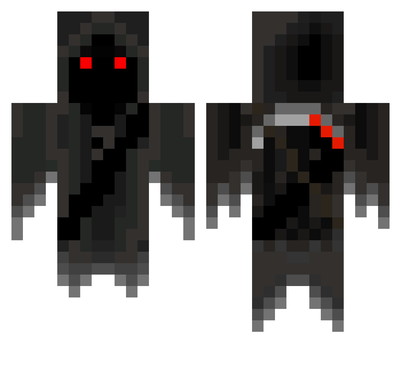 Yucateco Minecraft skin, front and back view