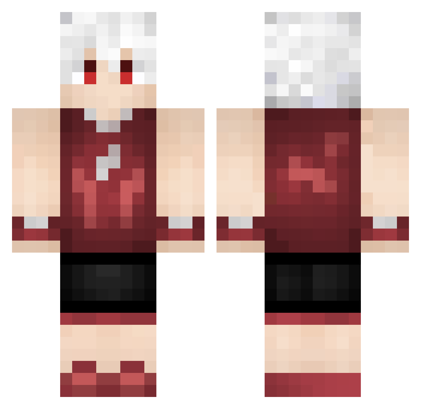 Ban_Imortal Minecraft skin, front and back view