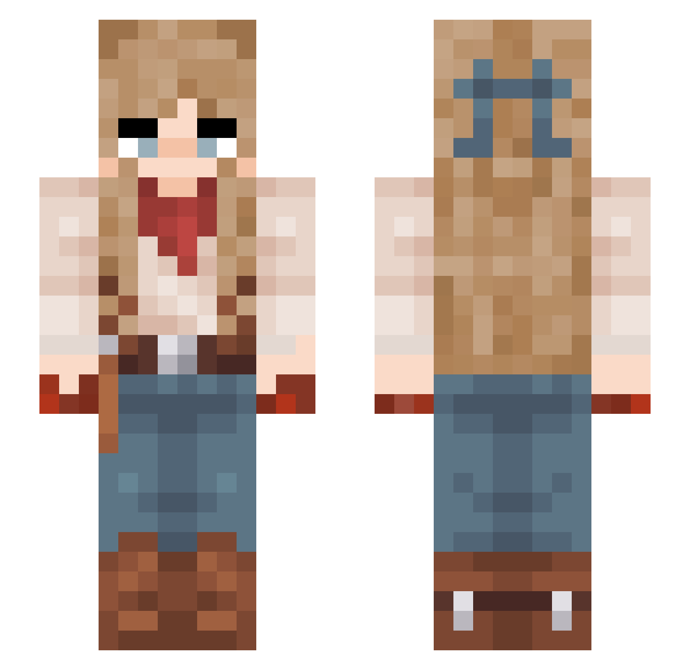 kingdomgirl Minecraft skin, front and back view