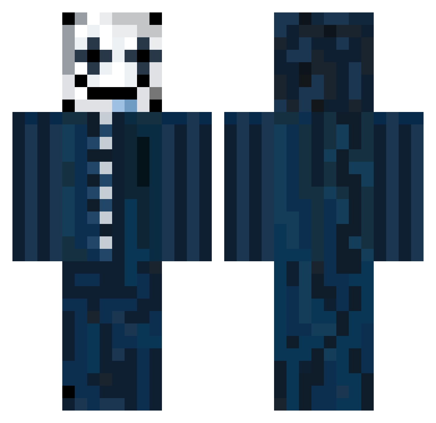 Racoon181 Minecraft skin, front and back view