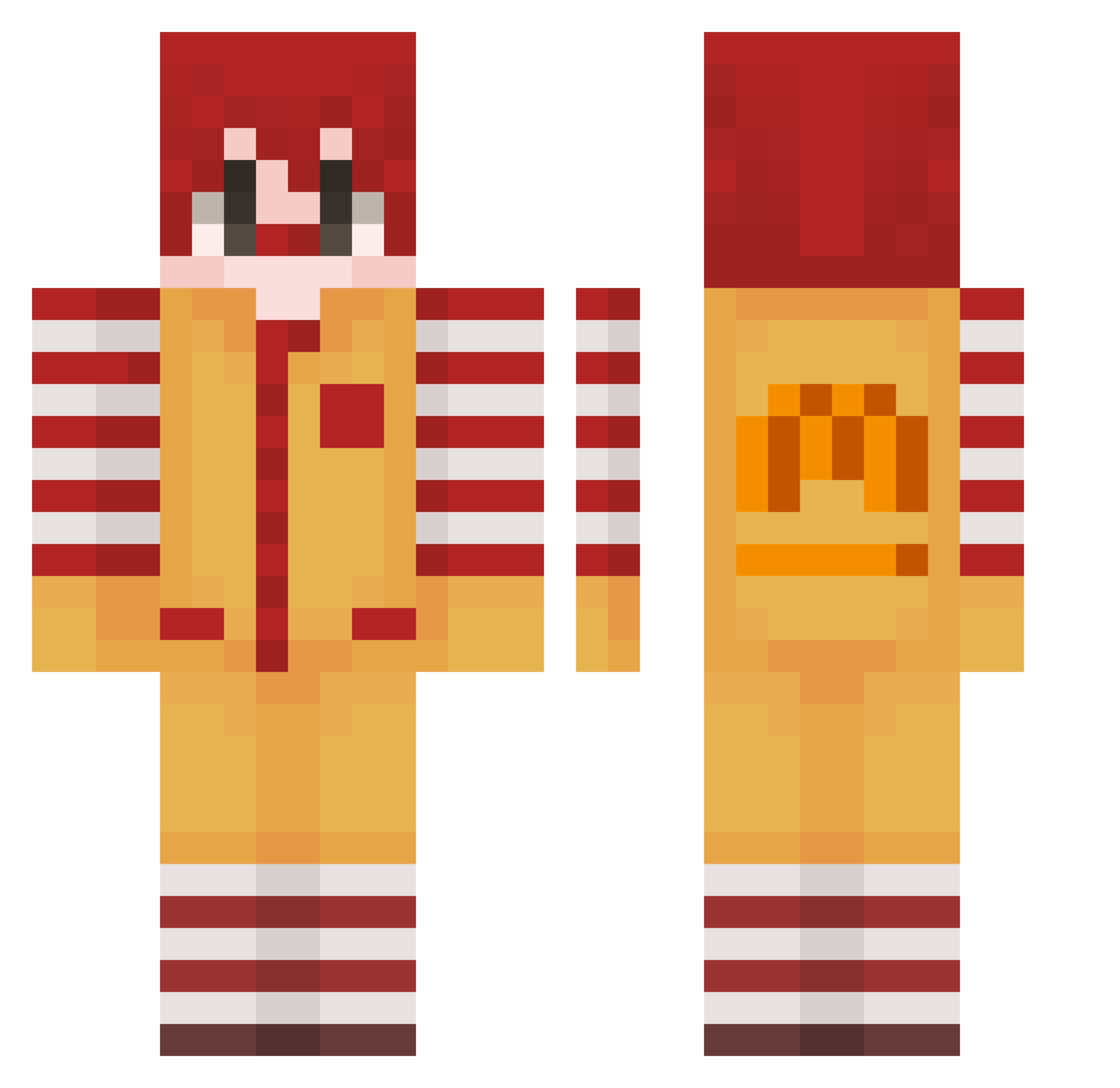 tiancyang Minecraft skin, front and back view