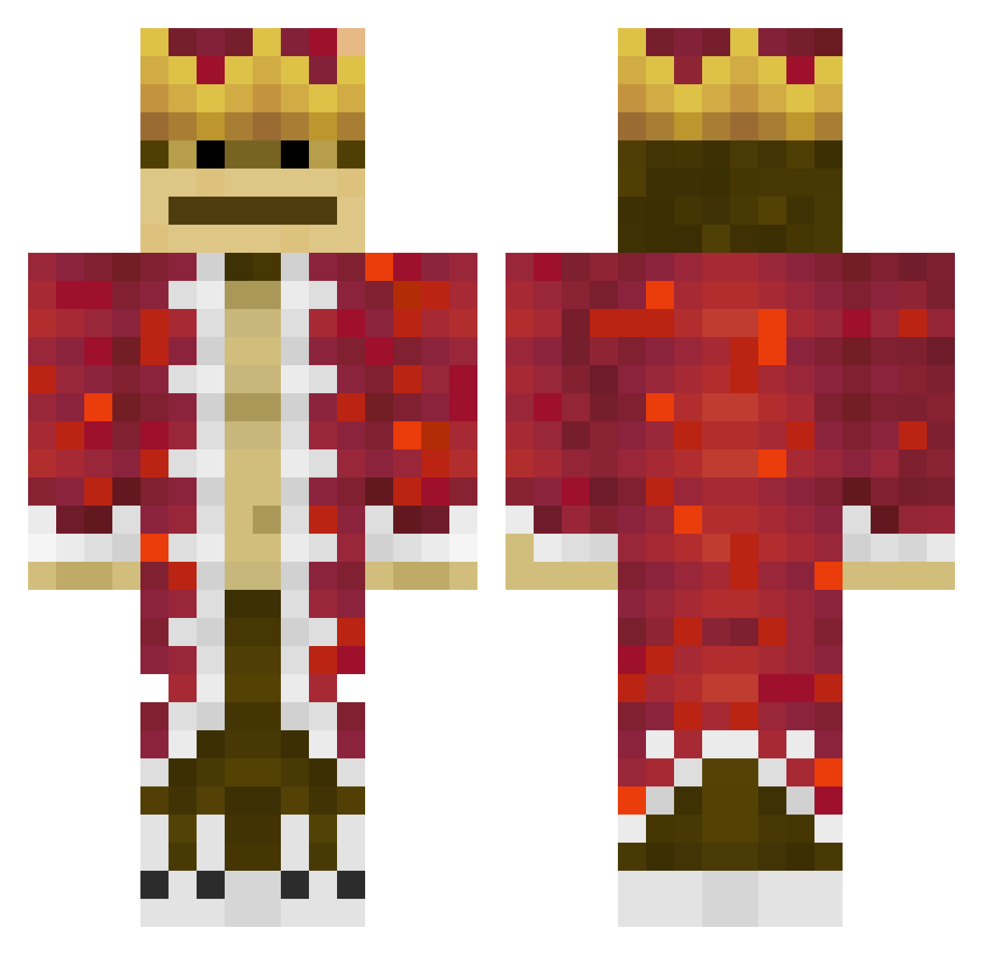 JasonIsAnIdiot Minecraft skin, front and back view