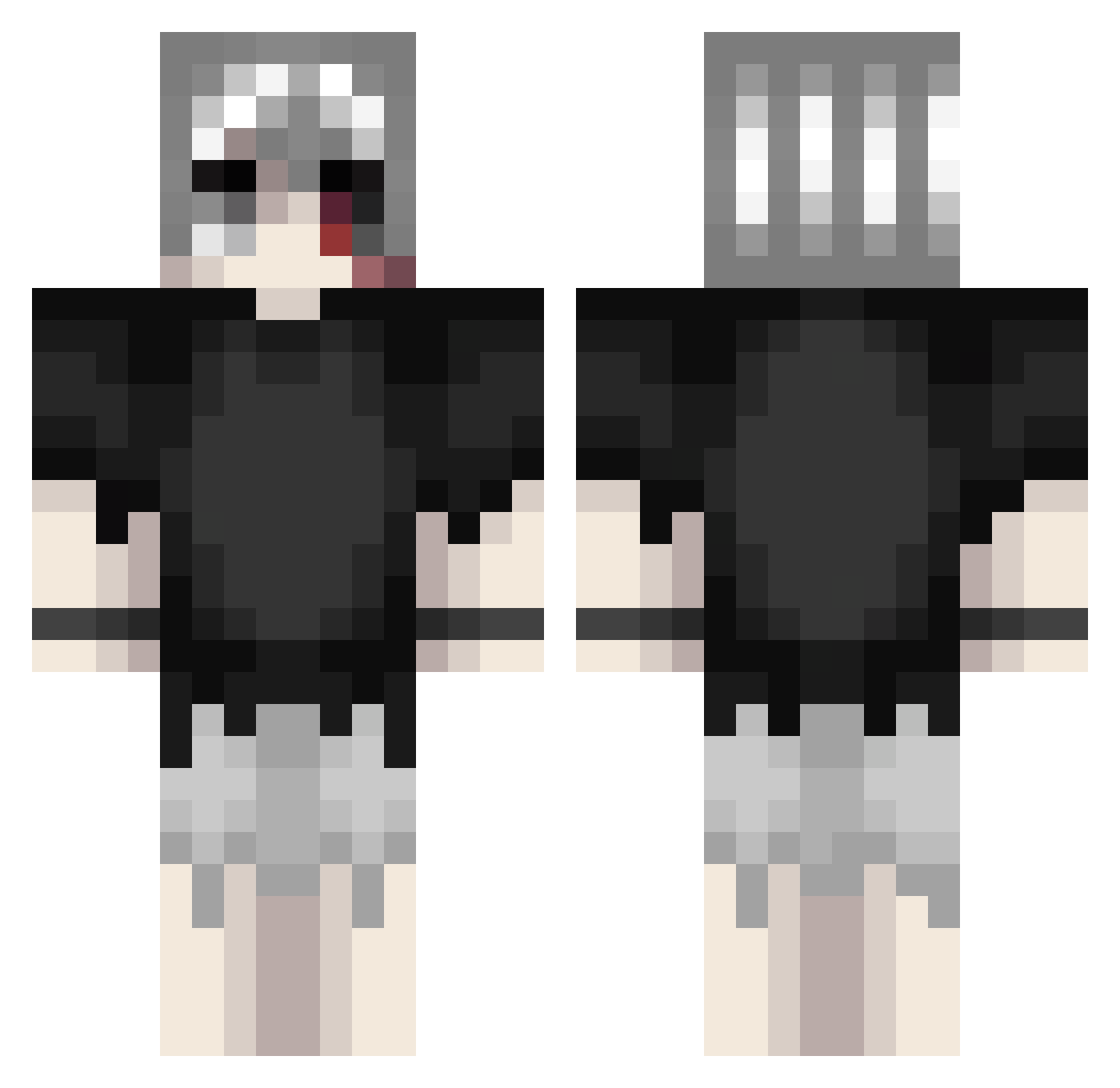 im_ebby Minecraft skin, front and back view