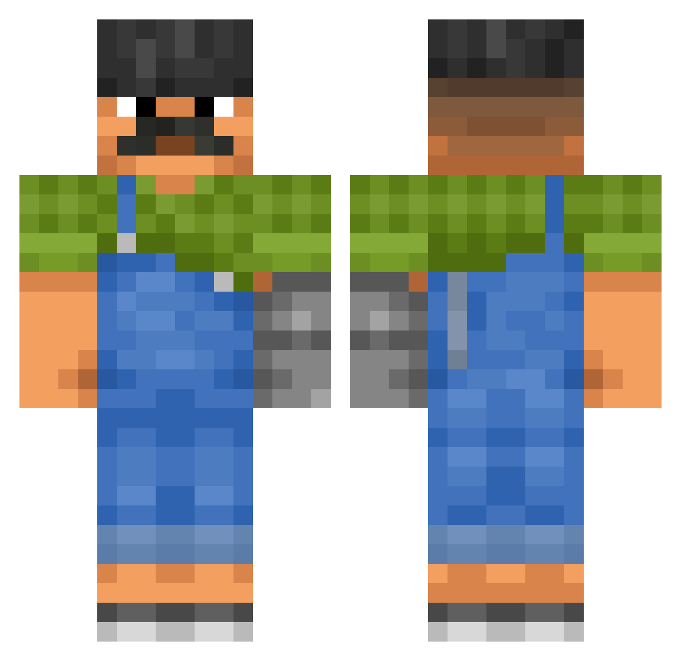 Iantraghor Minecraft skin, front and back view