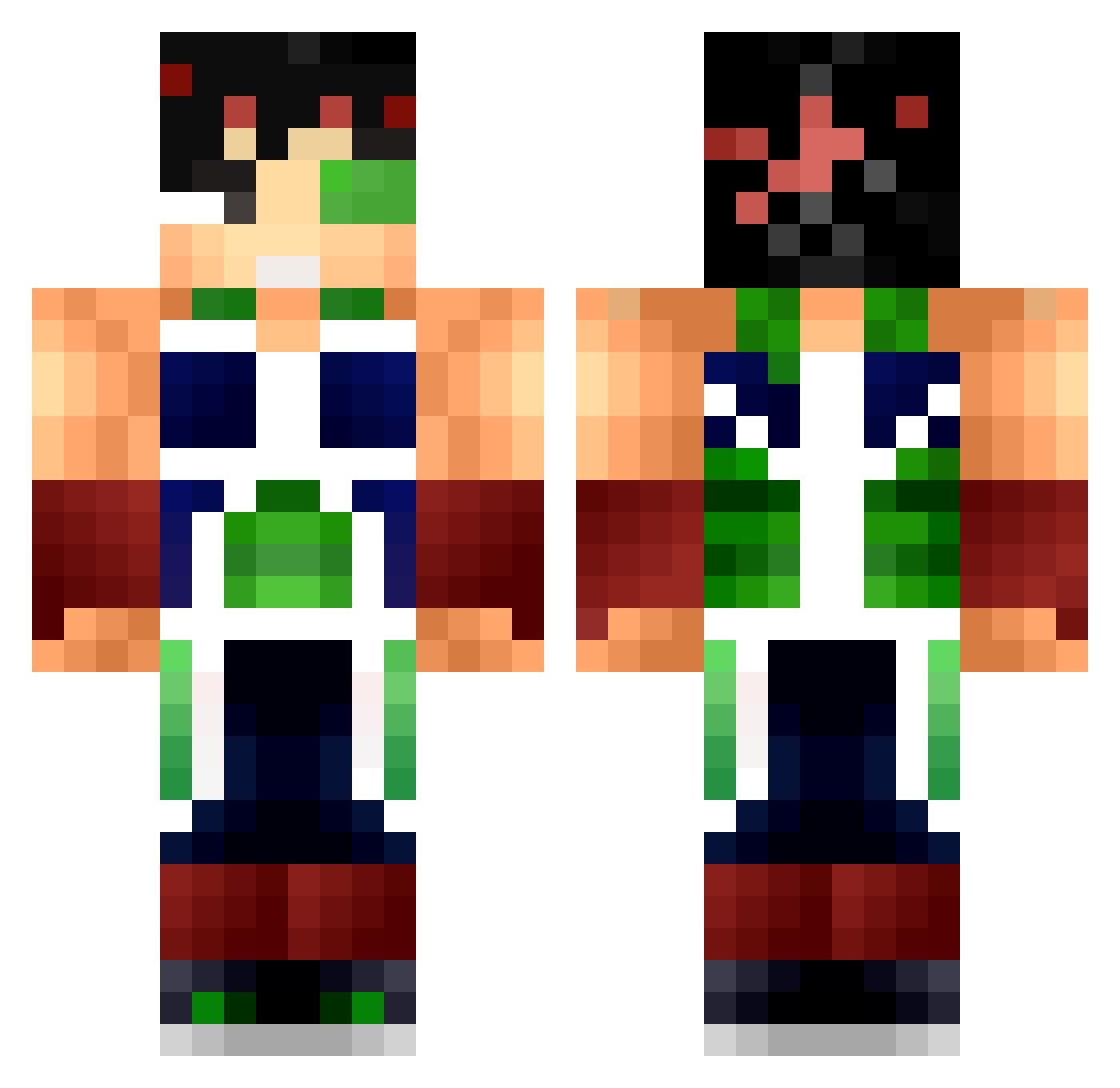 _Bila Minecraft skin, front and back view