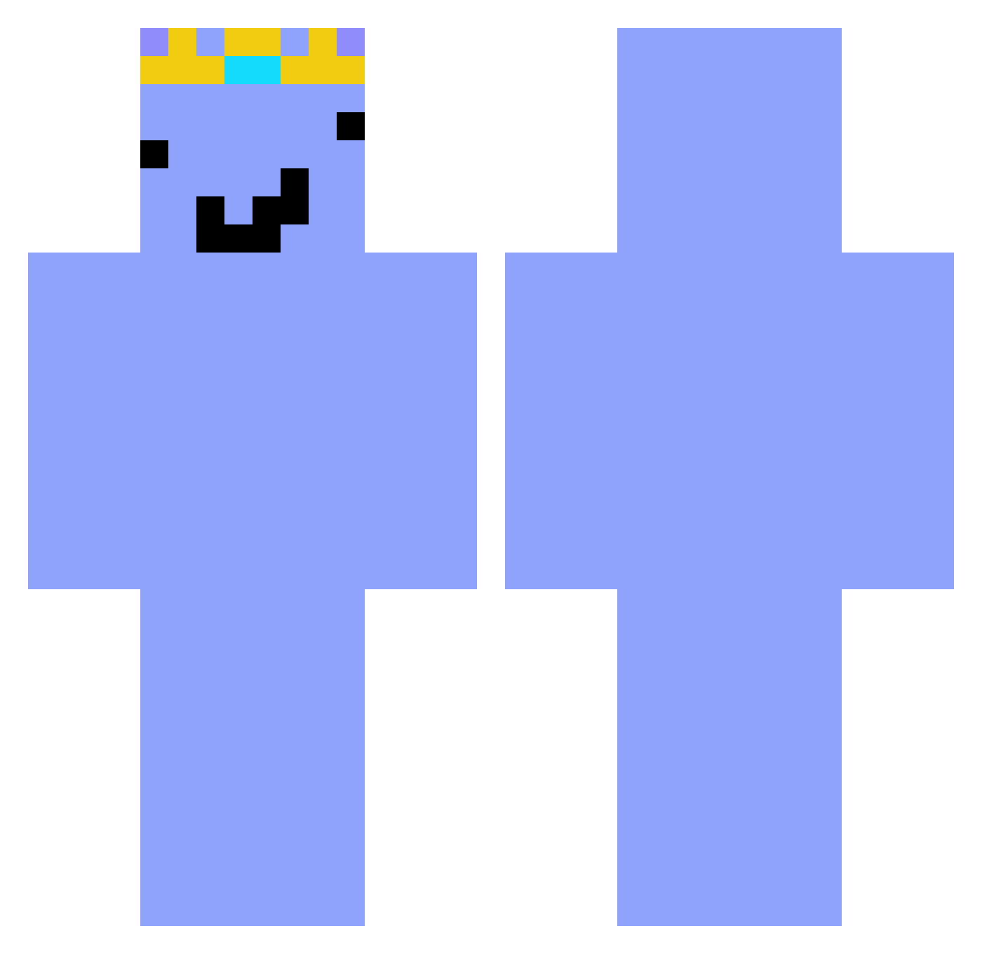 LukeMaster112 Minecraft skin, front and back view
