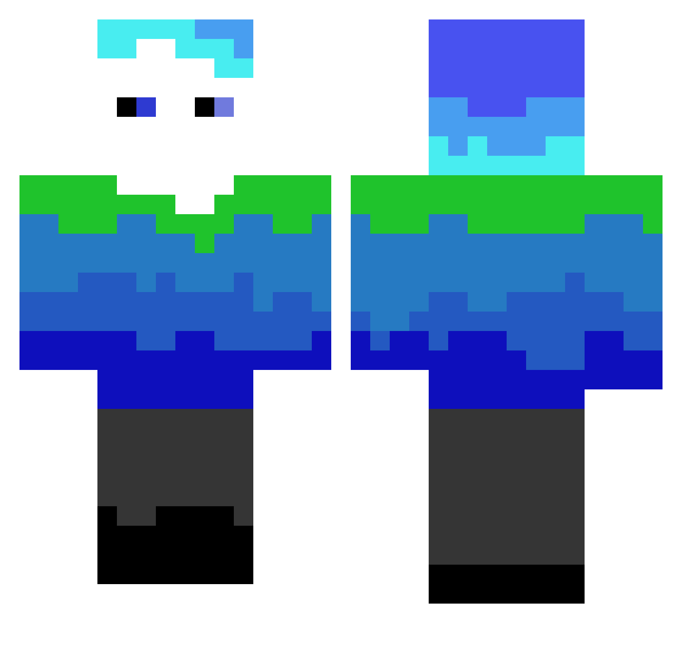SzefBrodnicy Minecraft skin, front and back view
