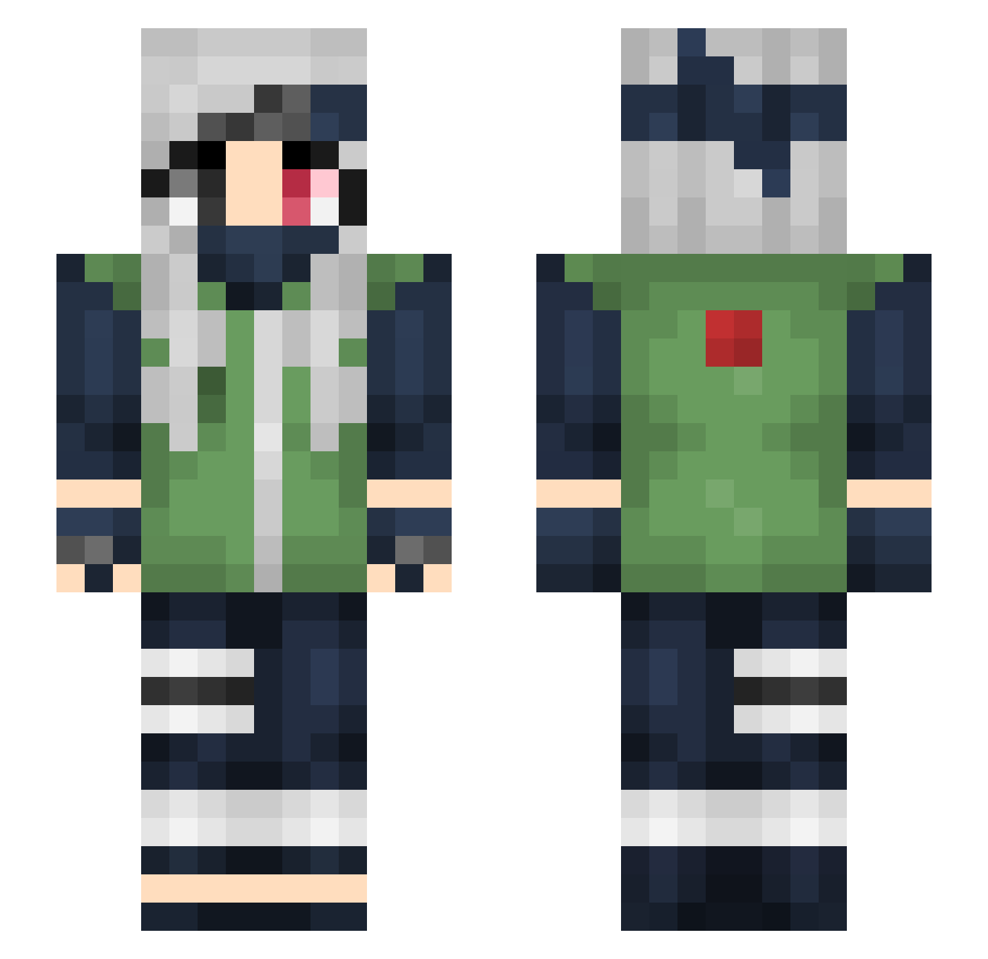 Jaguaras Minecraft skin, front and back view