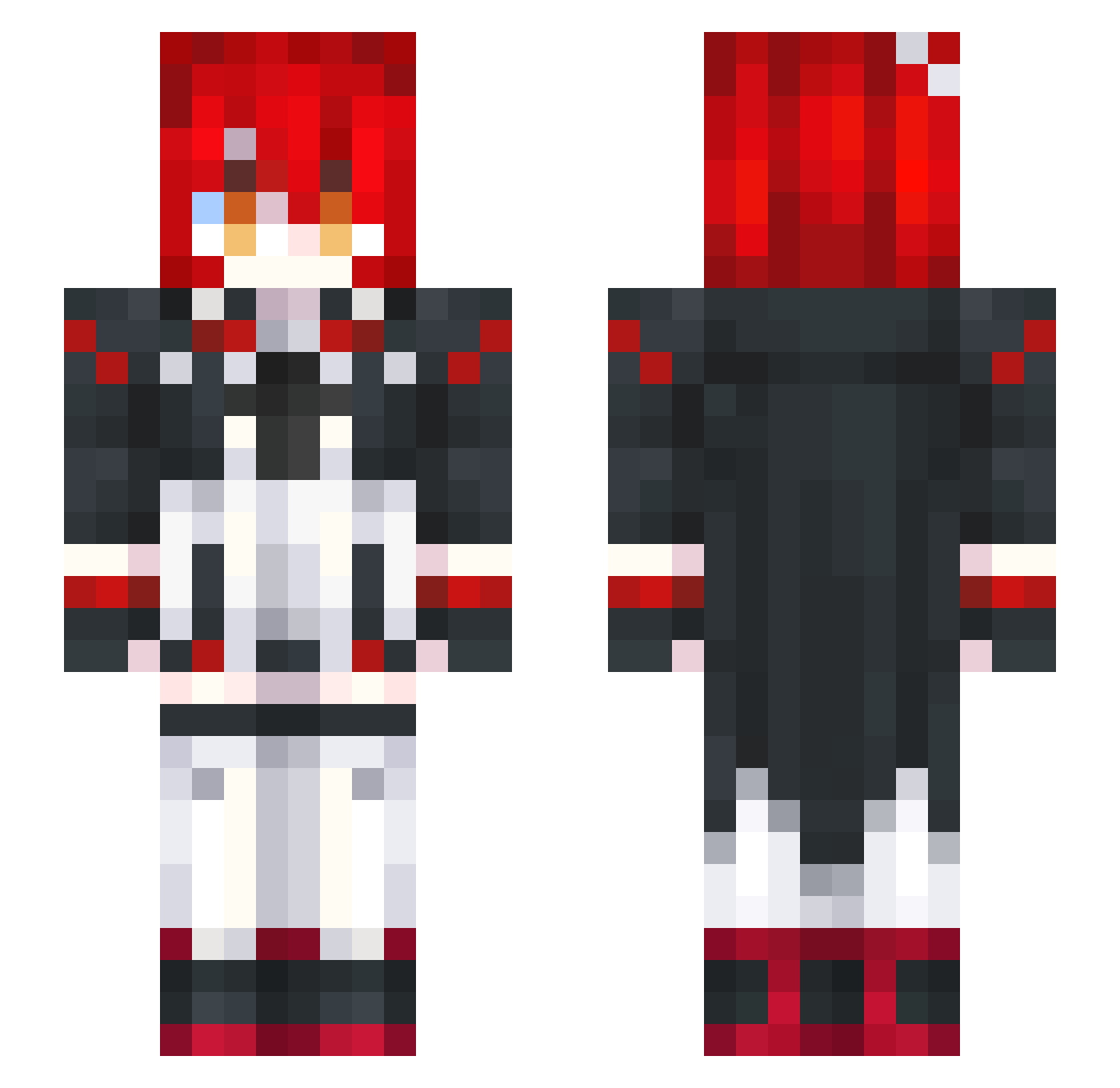 NIhahahahaha Minecraft skin, front and back view