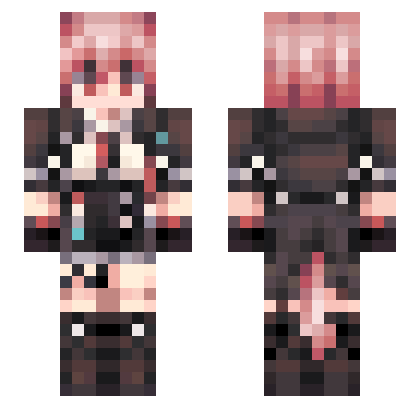 miceare Minecraft skin, front and back view