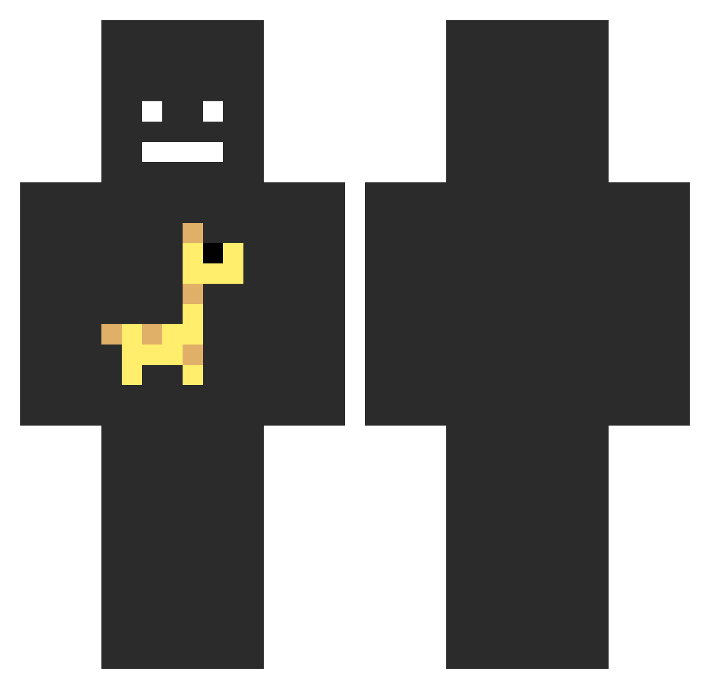 Darkthunder1333 Minecraft skin, front and back view