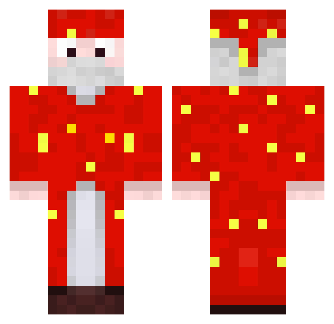 Novakka Minecraft skin, front and back view