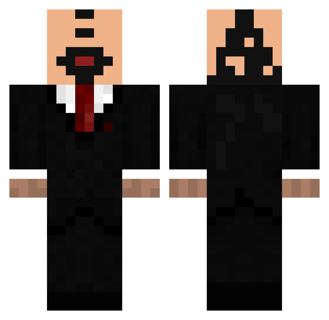 BeytoCAN31 Minecraft skin, front and back view