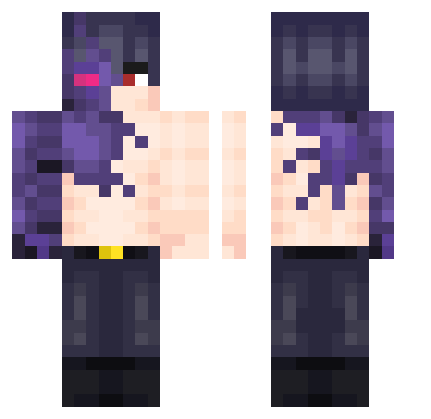 MarkMan0353 Minecraft skin, front and back view
