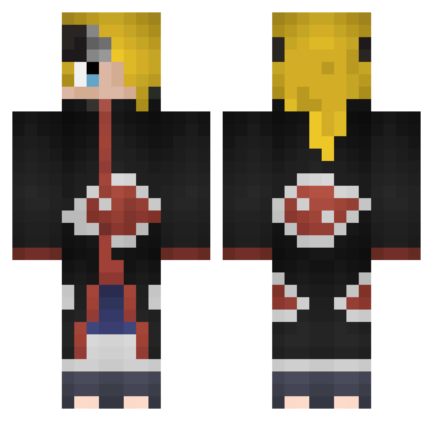Blu_berry0 Minecraft skin, front and back view