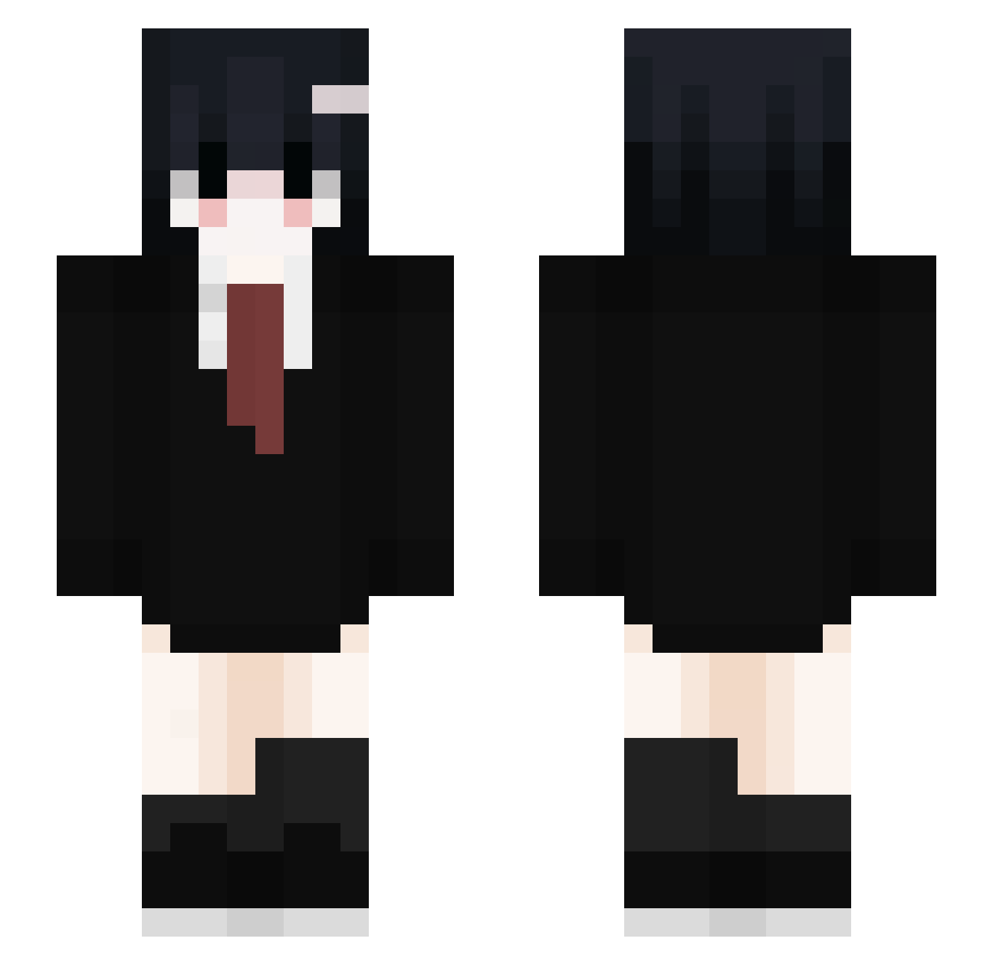 Woonenii Minecraft skin, front and back view