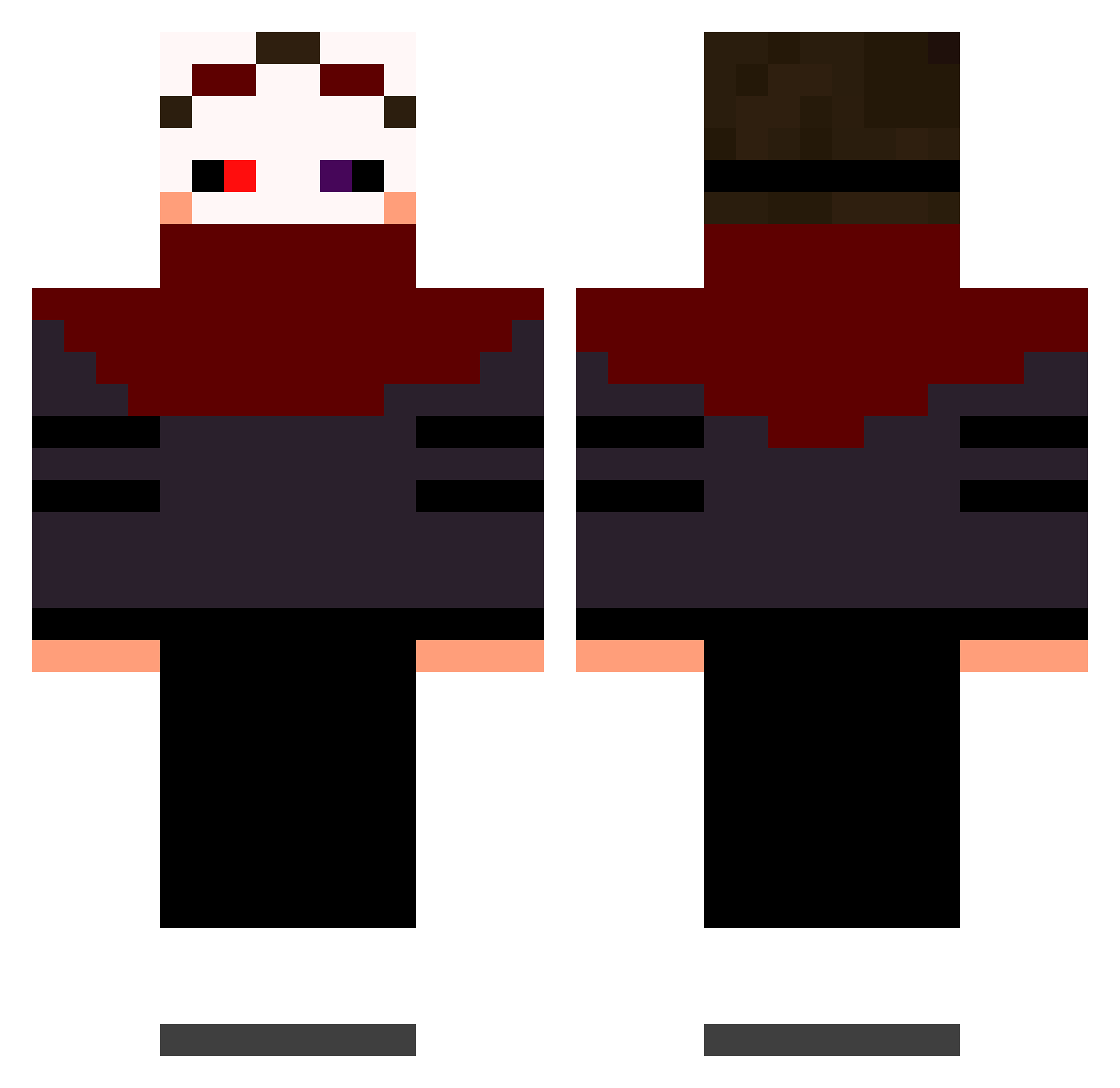 BSH_Cyber Minecraft skin, front and back view