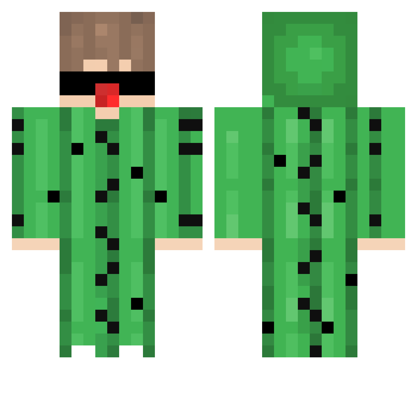 efqstrafee Minecraft skin, front and back view
