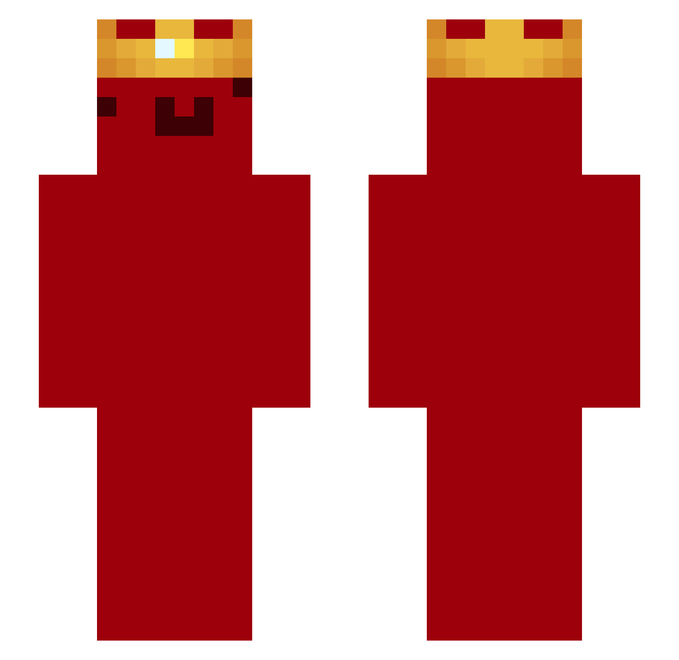 King_Arthur234 Minecraft skin, front and back view