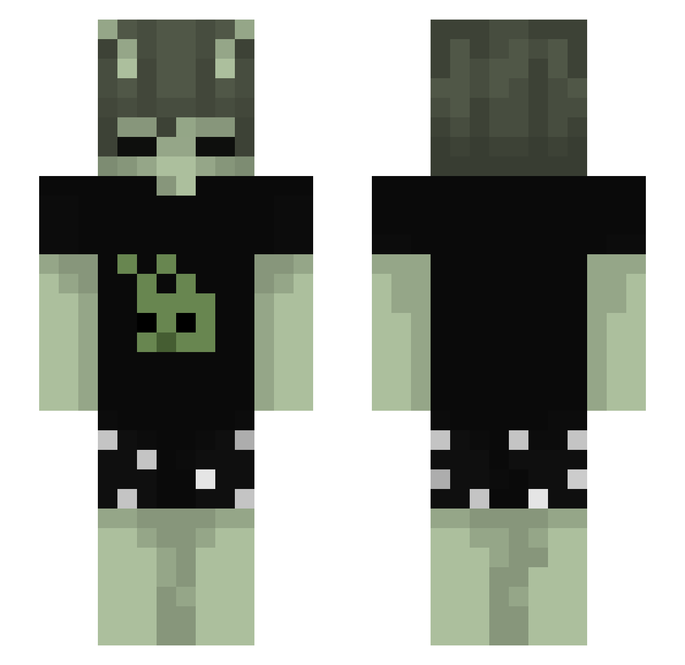 ApplepieAndSocks Minecraft skin, front and back view