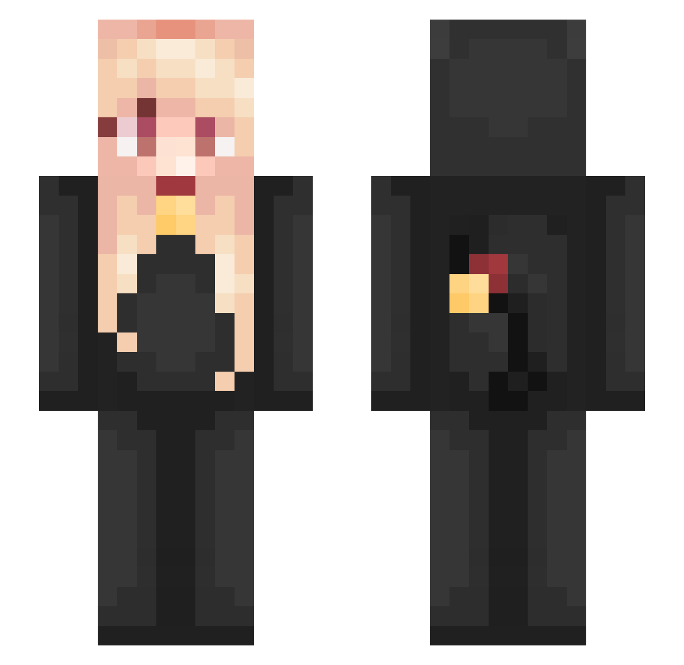 SoulShiina Minecraft skin, front and back view