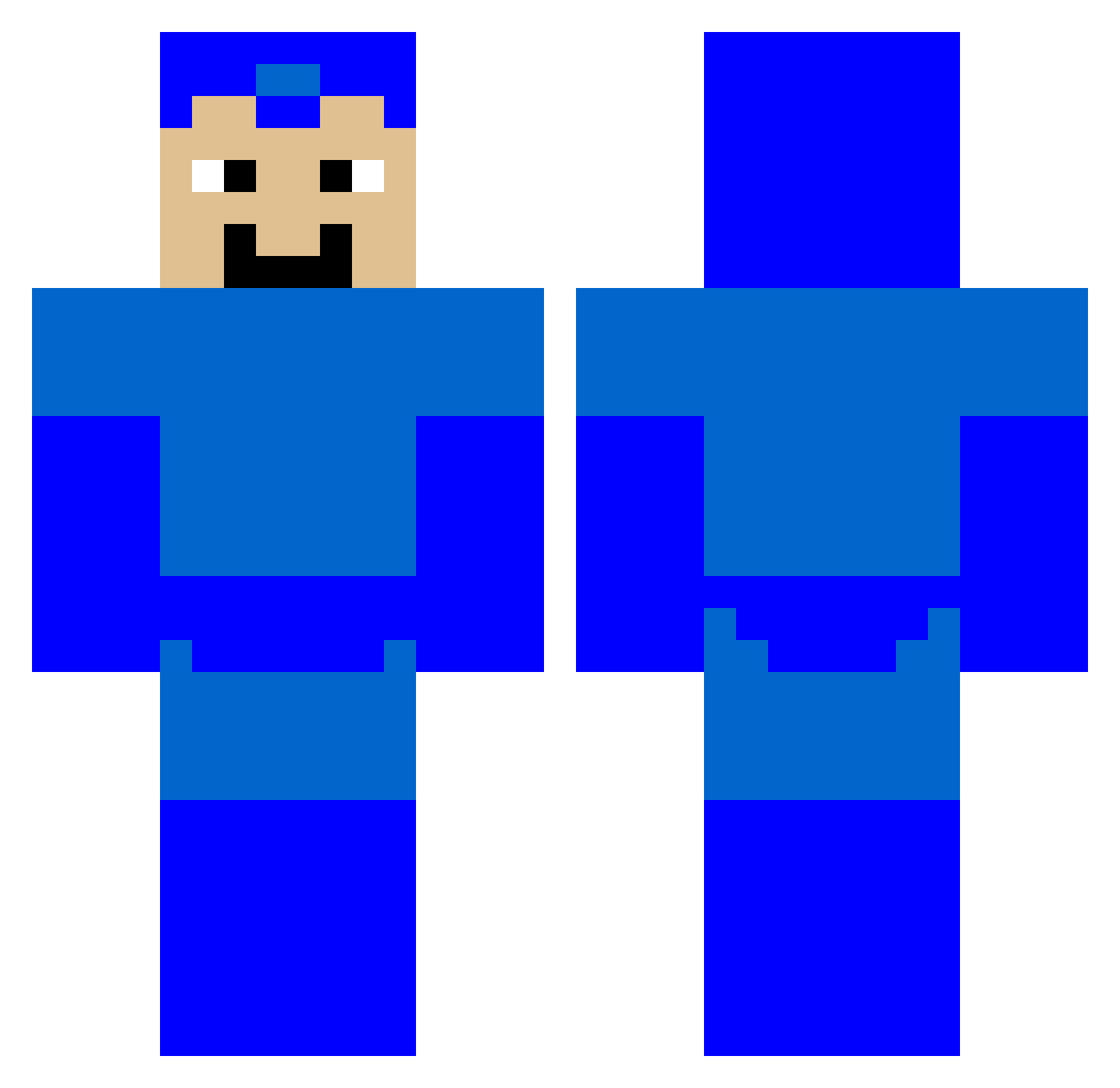 Ballade Minecraft skin, front and back view