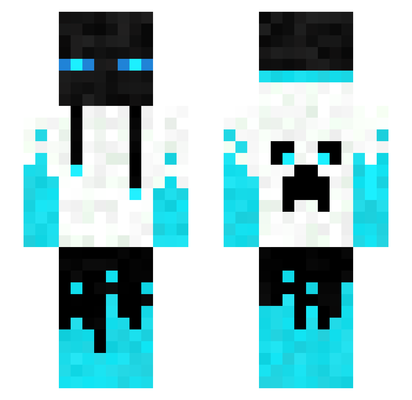 nexusteam01 Minecraft skin, front and back view