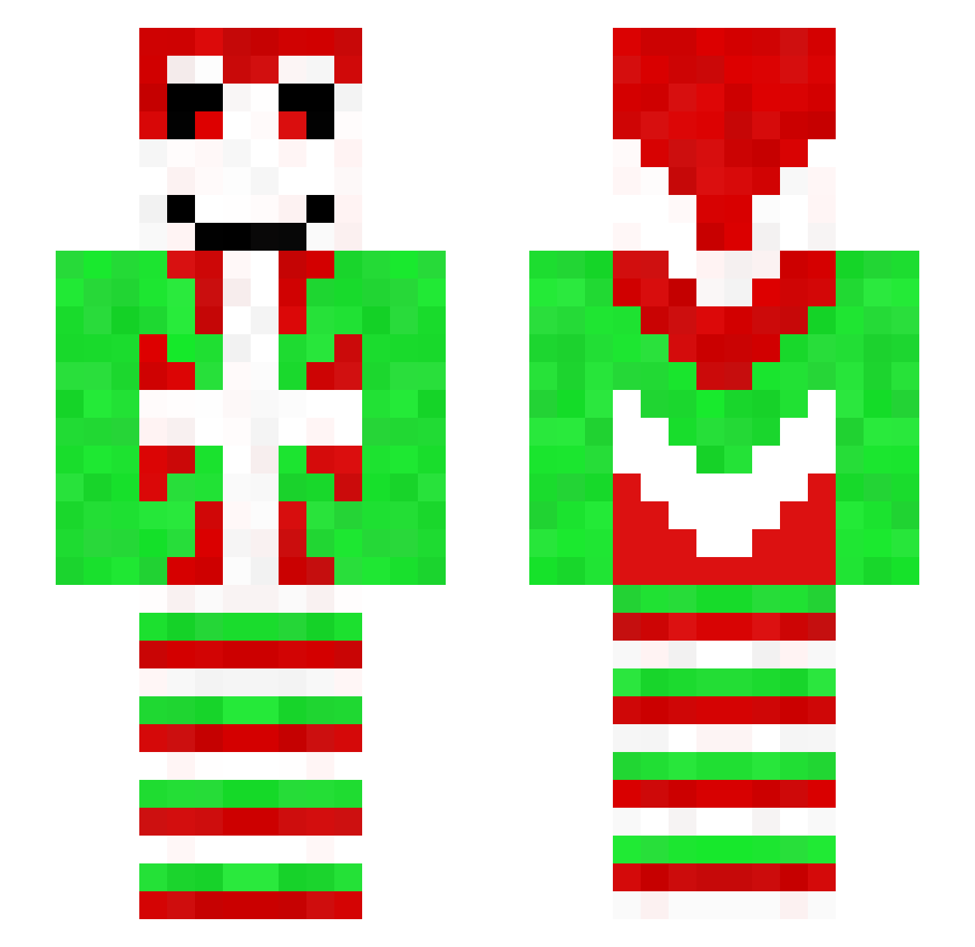 Arrautza Minecraft skin, front and back view