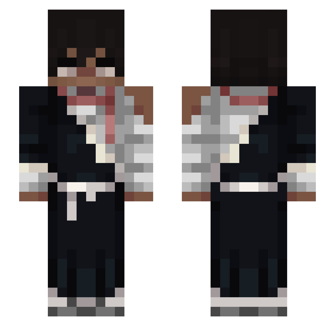 Detsii Minecraft skin, front and back view