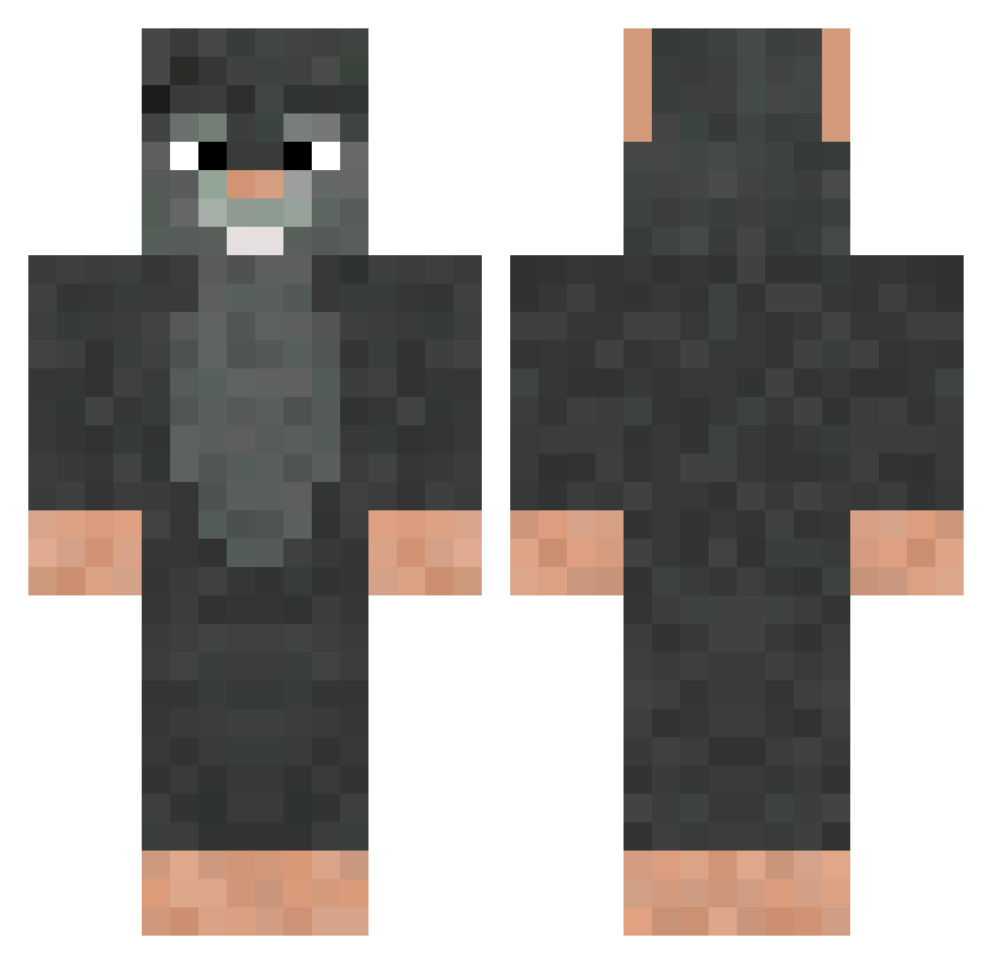 DjangoTheRat_ Minecraft skin, front and back view