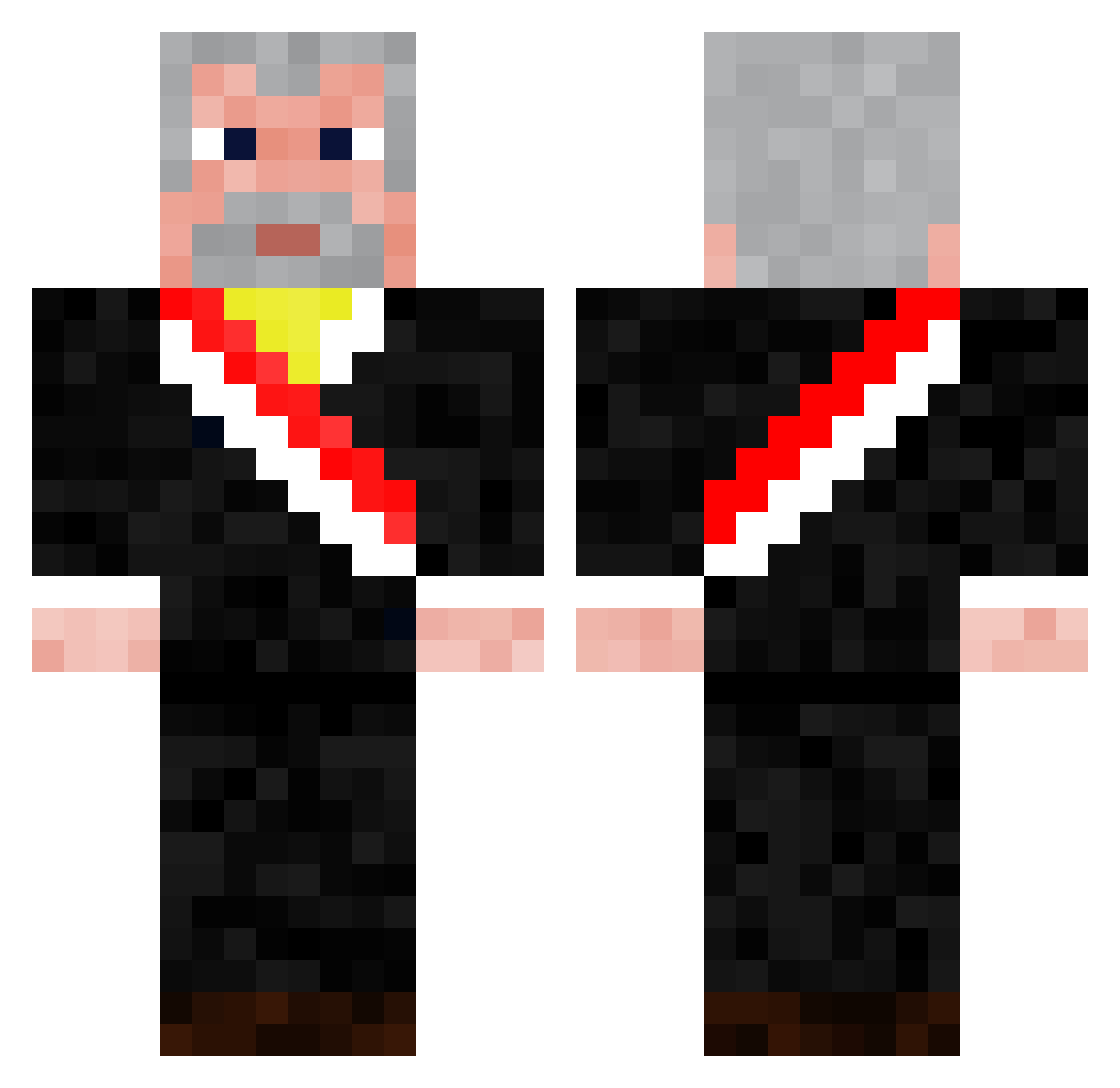 Baltazar_21 Minecraft skin, front and back view