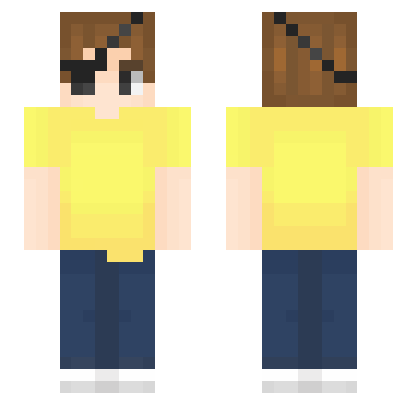 Lawzx Minecraft skin, front and back view
