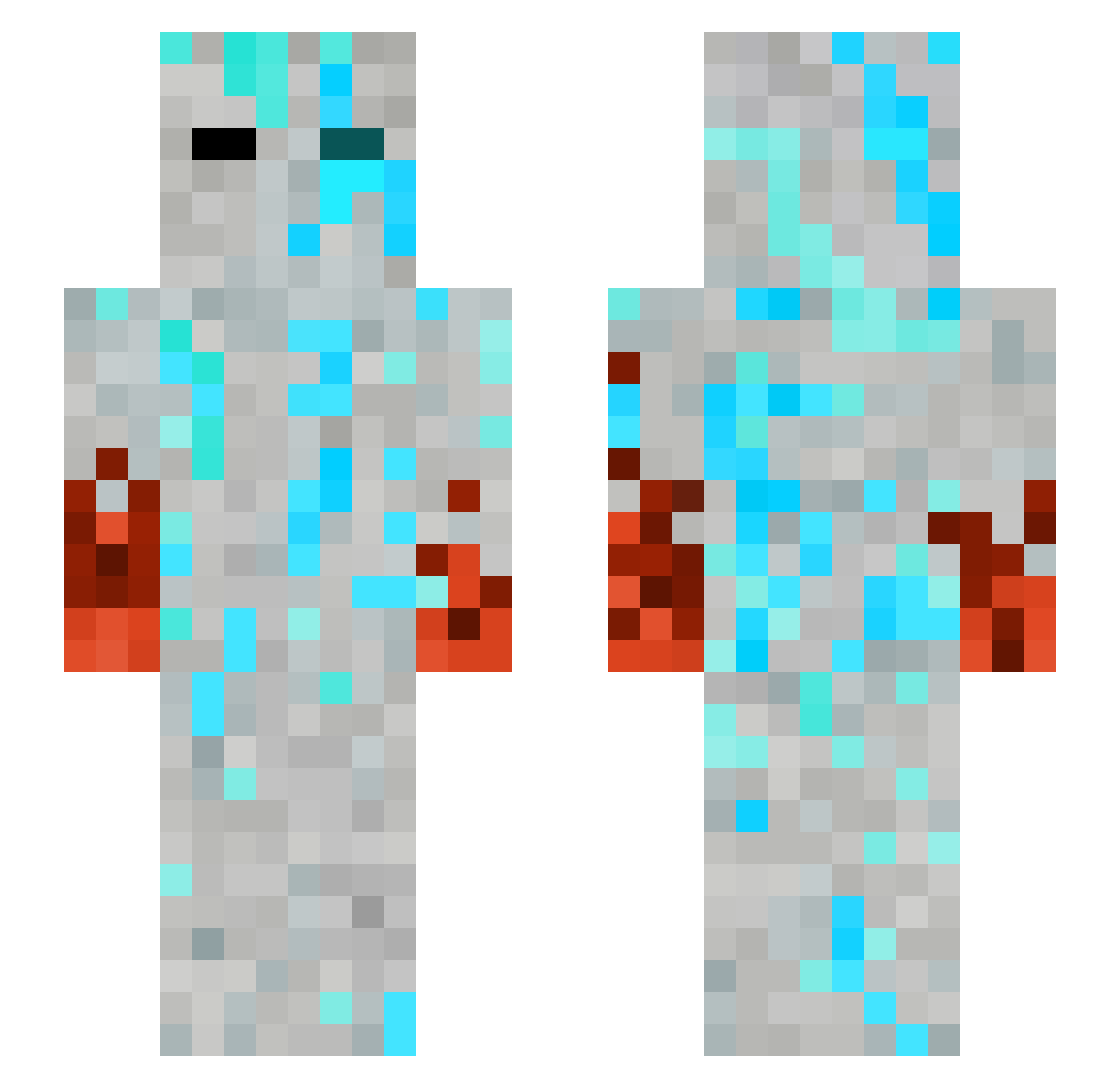 The_Grand_Hacker Minecraft skin, front and back view