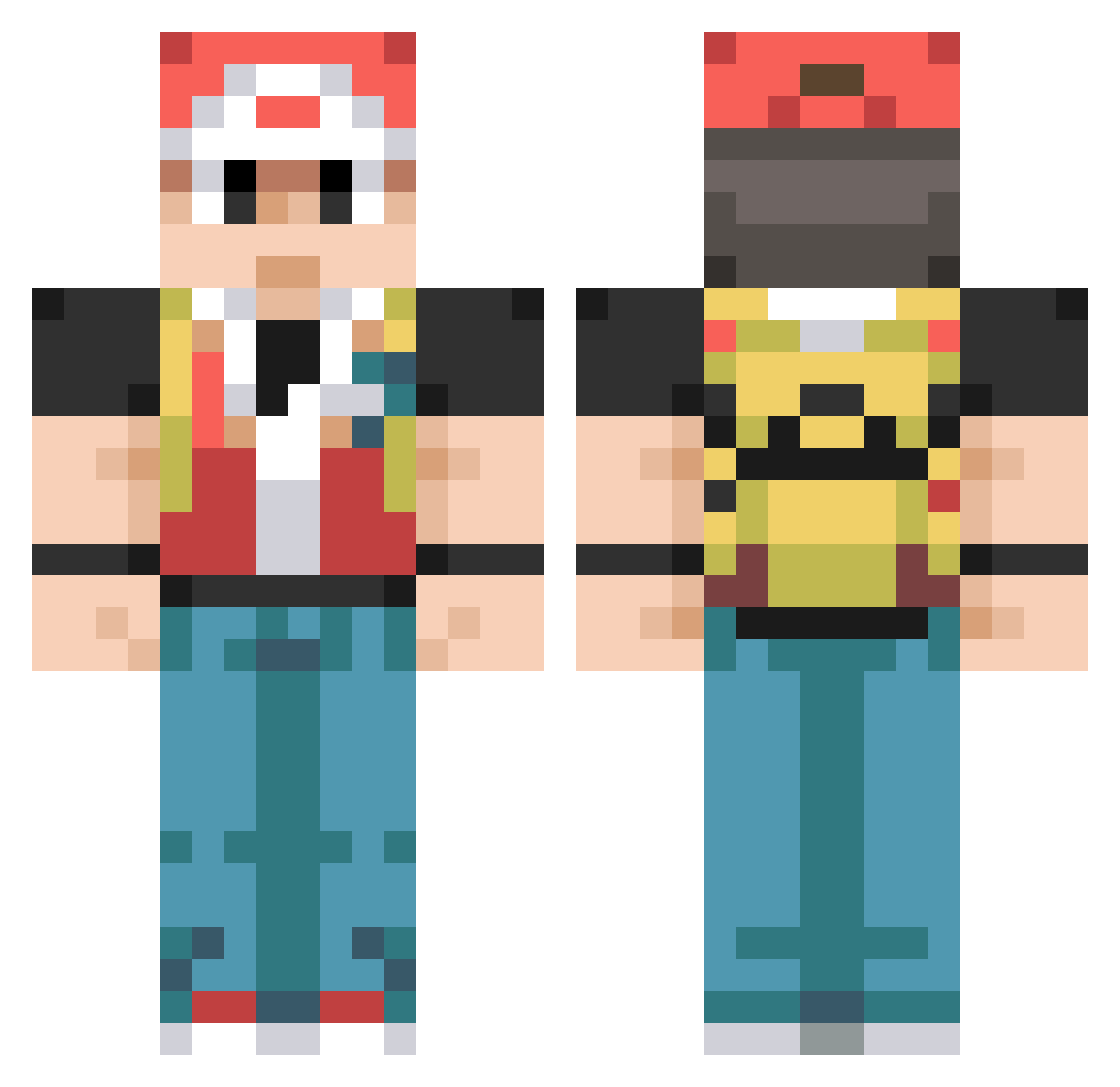 Nazo2011 Minecraft skin, front and back view