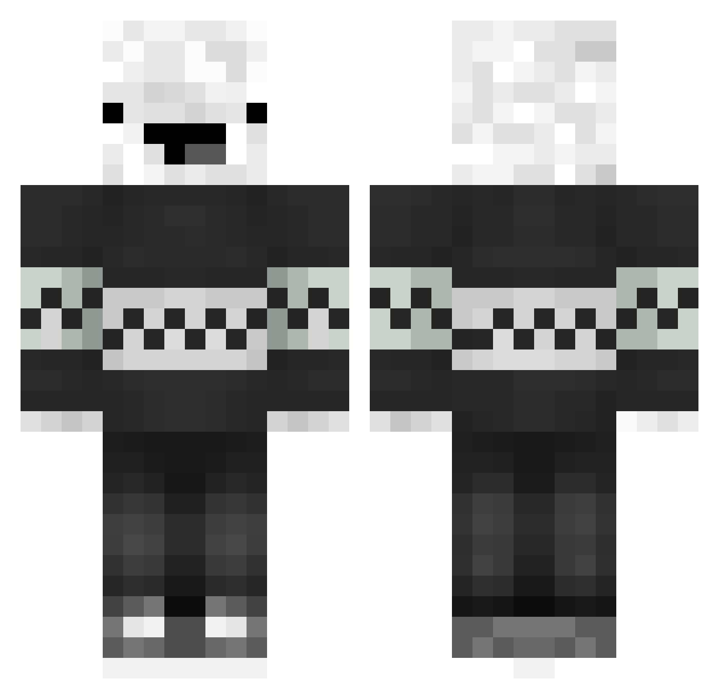 Disrupt Minecraft skin, front and back view
