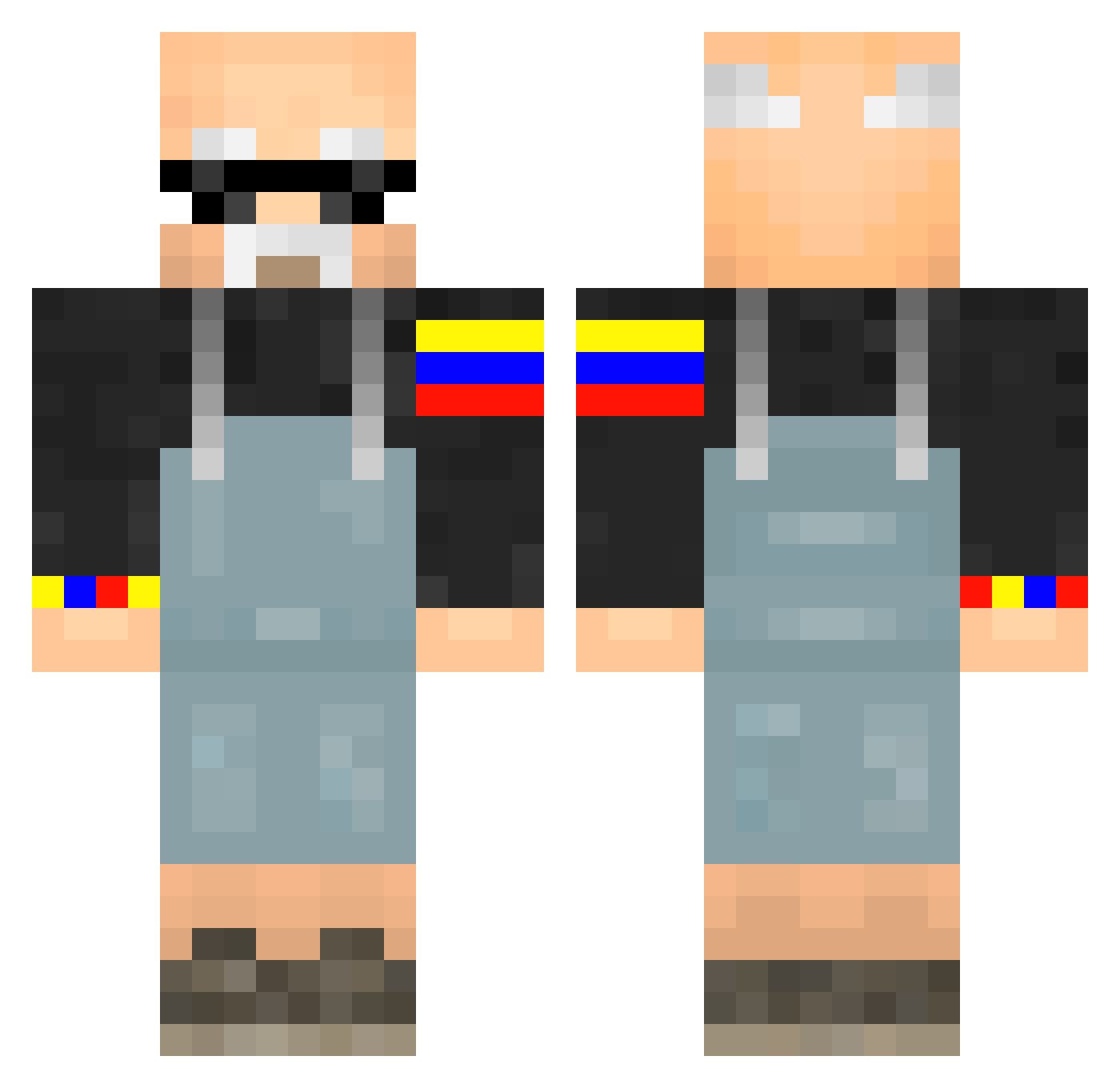 iFrak7w7 Minecraft skin, front and back view