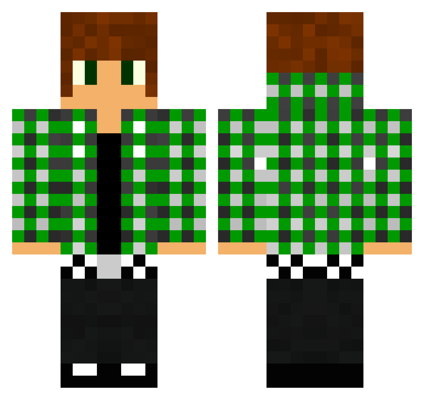 Layth19HA Minecraft skin, front and back view