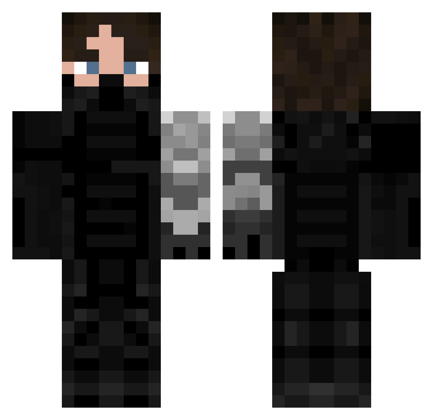 Liverthon44 Minecraft skin, front and back view