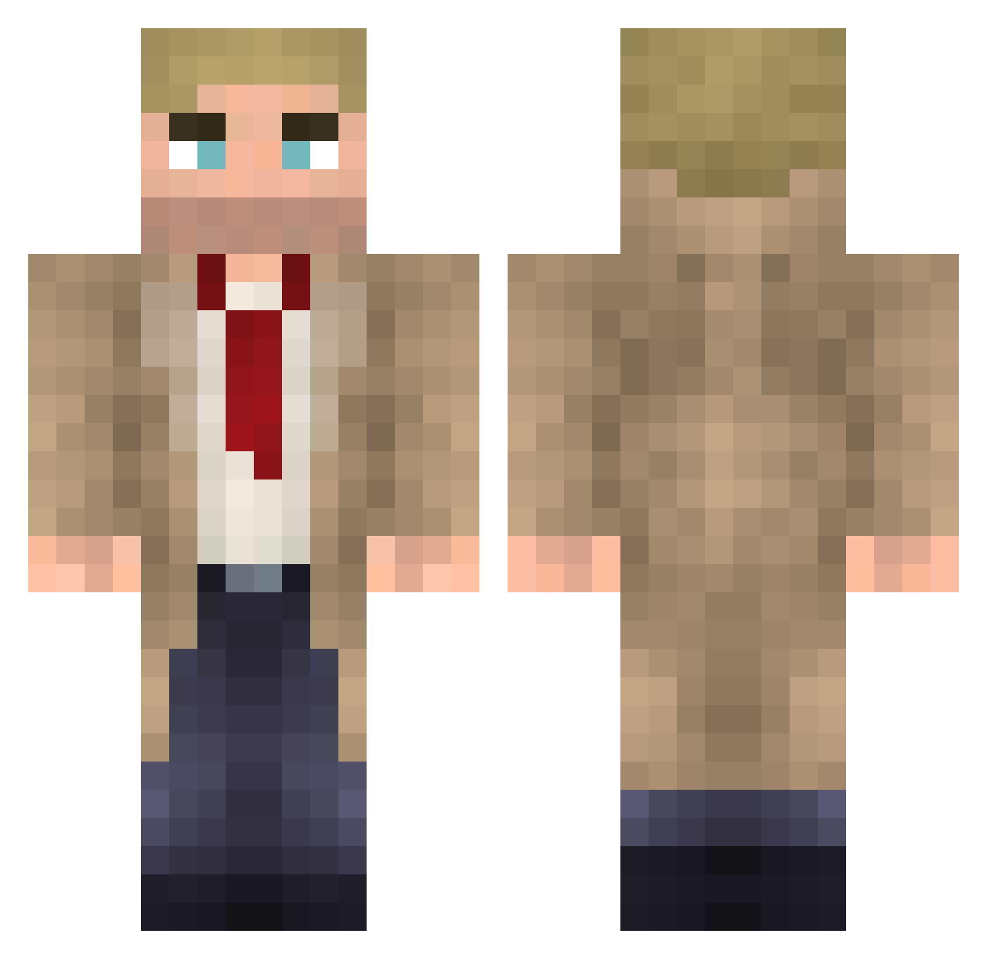 cebll Minecraft skin, front and back view