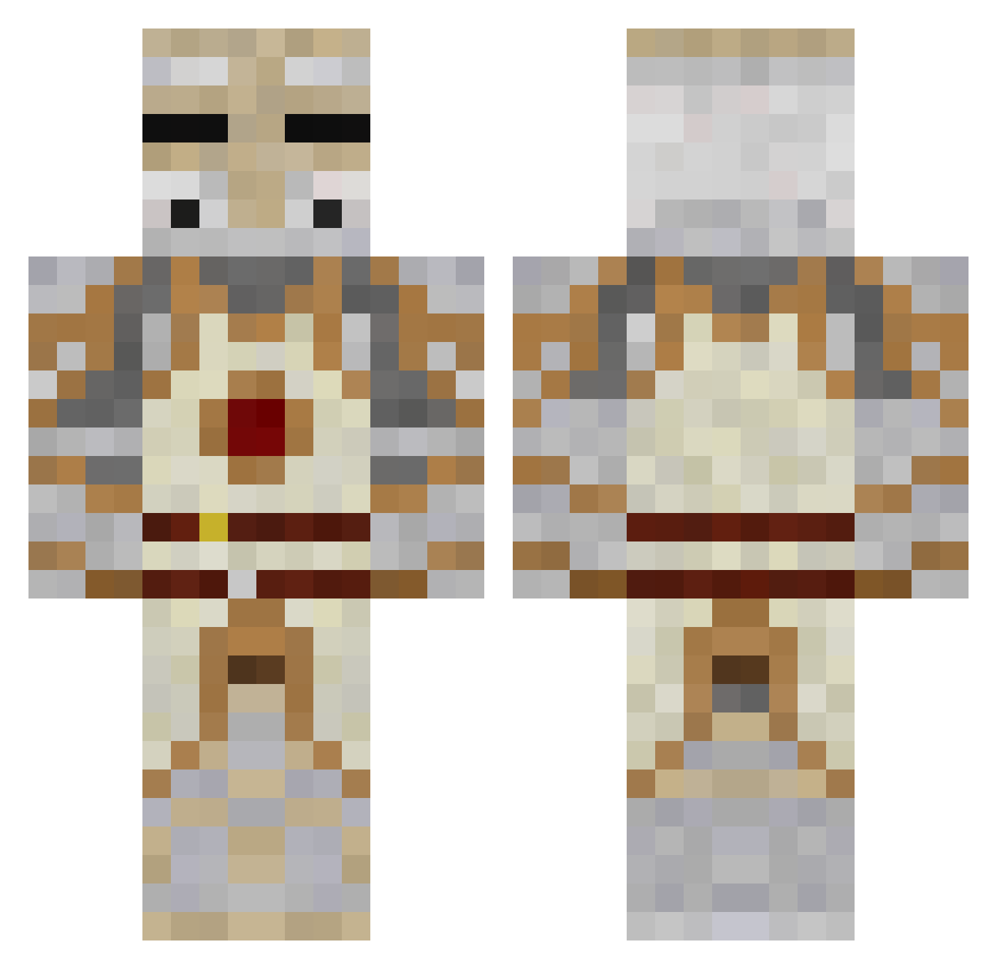 FatUglyBaby_ Minecraft skin, front and back view